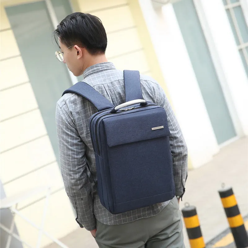 Anti Theft Soft Back Computer Backpack with Dual Compartments and Convenient Top Handle