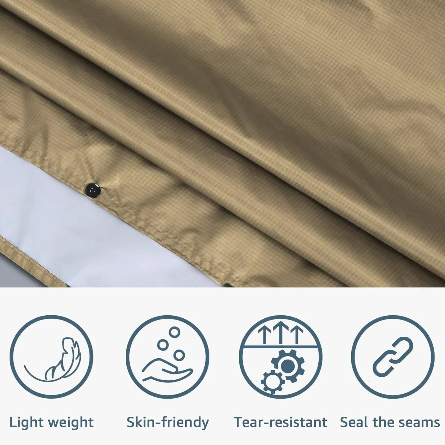 ANYOO Hooded Rain Poncho for Adults Waterproof Lightweight Rain Coat for Men Women Reusable Rain Jacket for Emergency Outdoor