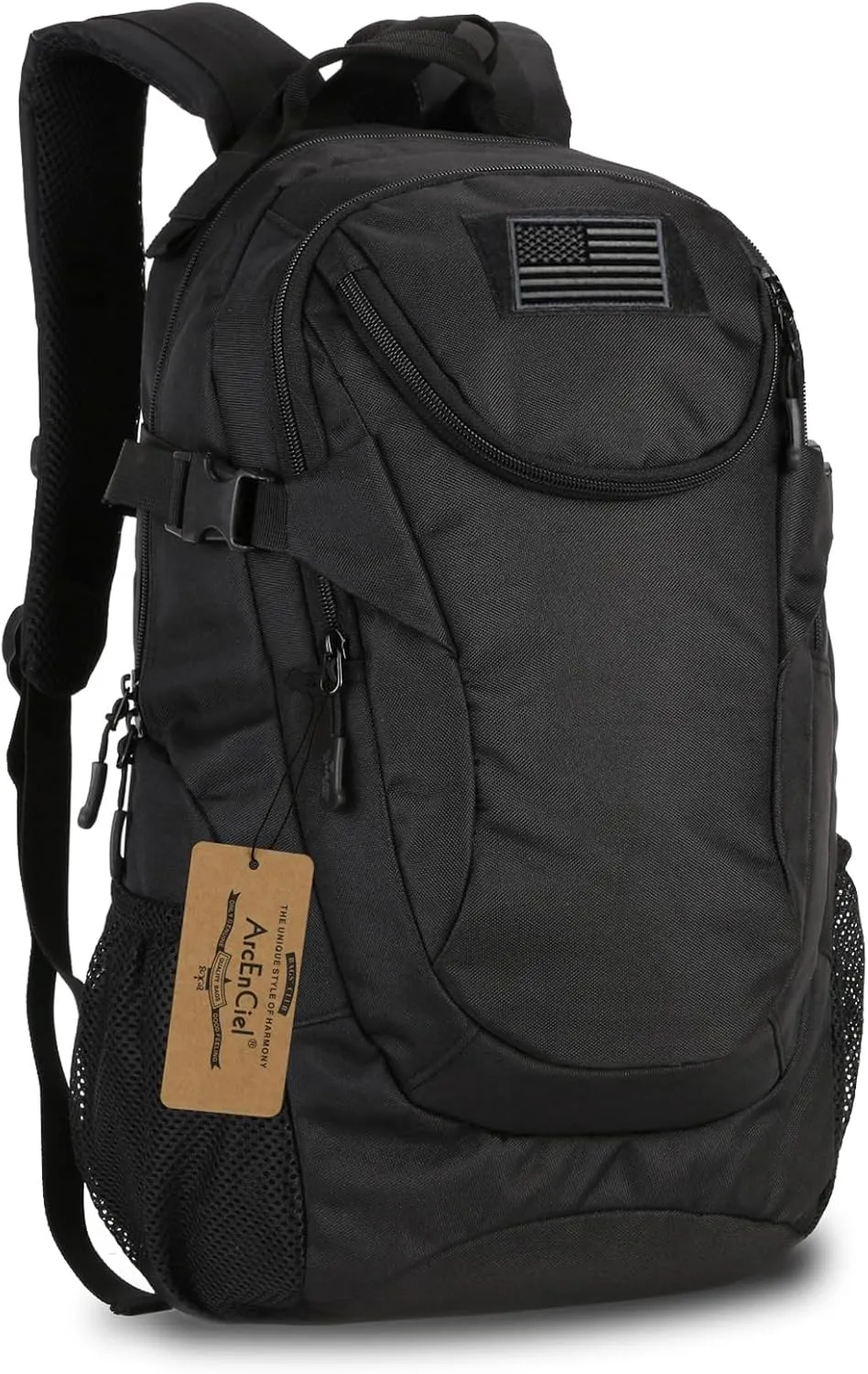 ArcEnCiel Motorcycle Backpack Tactical Military Bag for Outdoor Hiking Camping Trekking - Rain Cover Patch Included