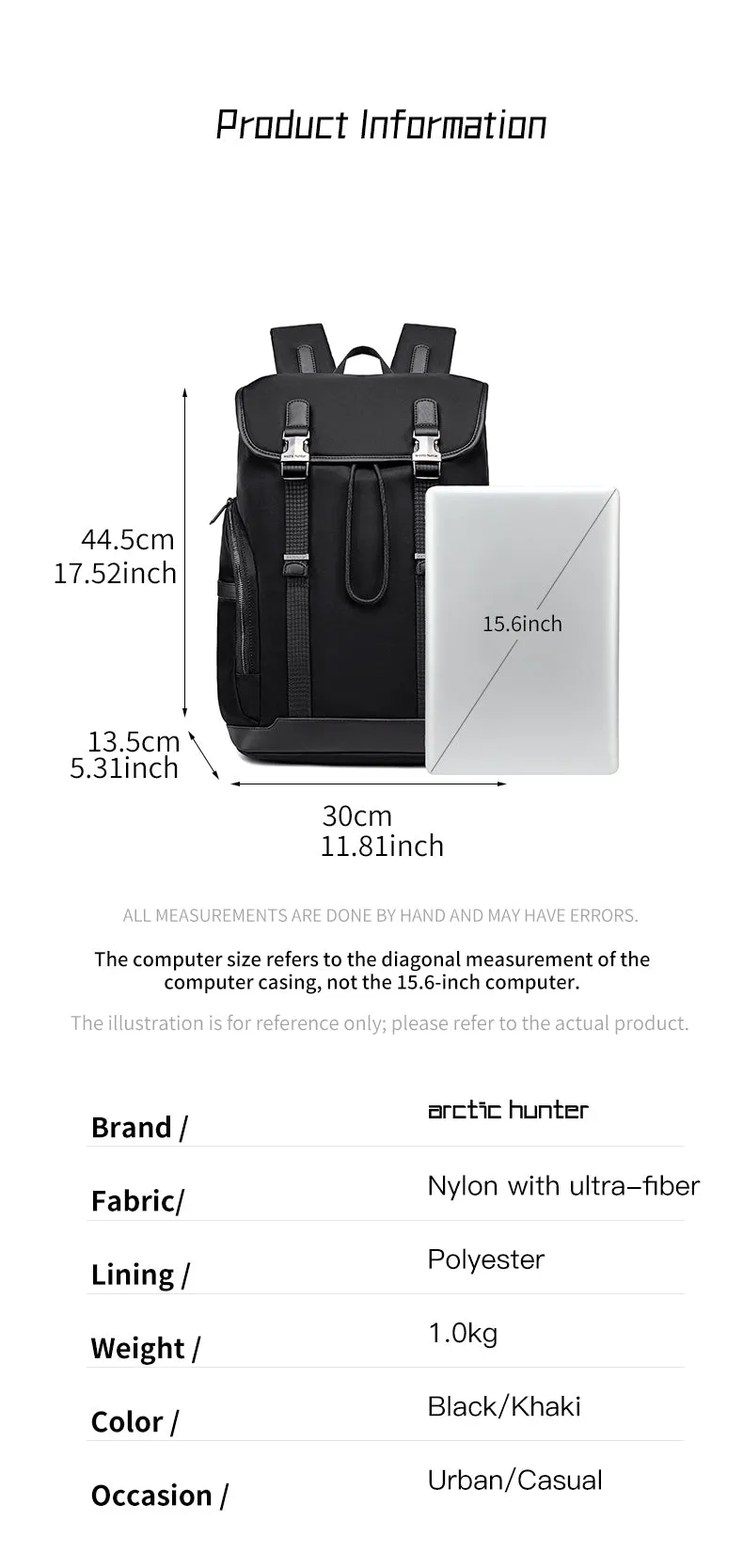 Arctic Hunter i-Ragman Business Multicompartment Laptop Backpack (15.6")