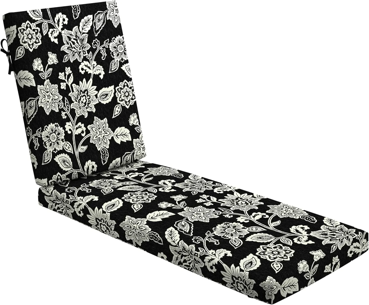 Arden Foam Outdoor Chaise Lounge Cushion, 21 x 72, Made with ProFoam, Rain-Proof, Fade Resistant, Ashland Black Jacobean