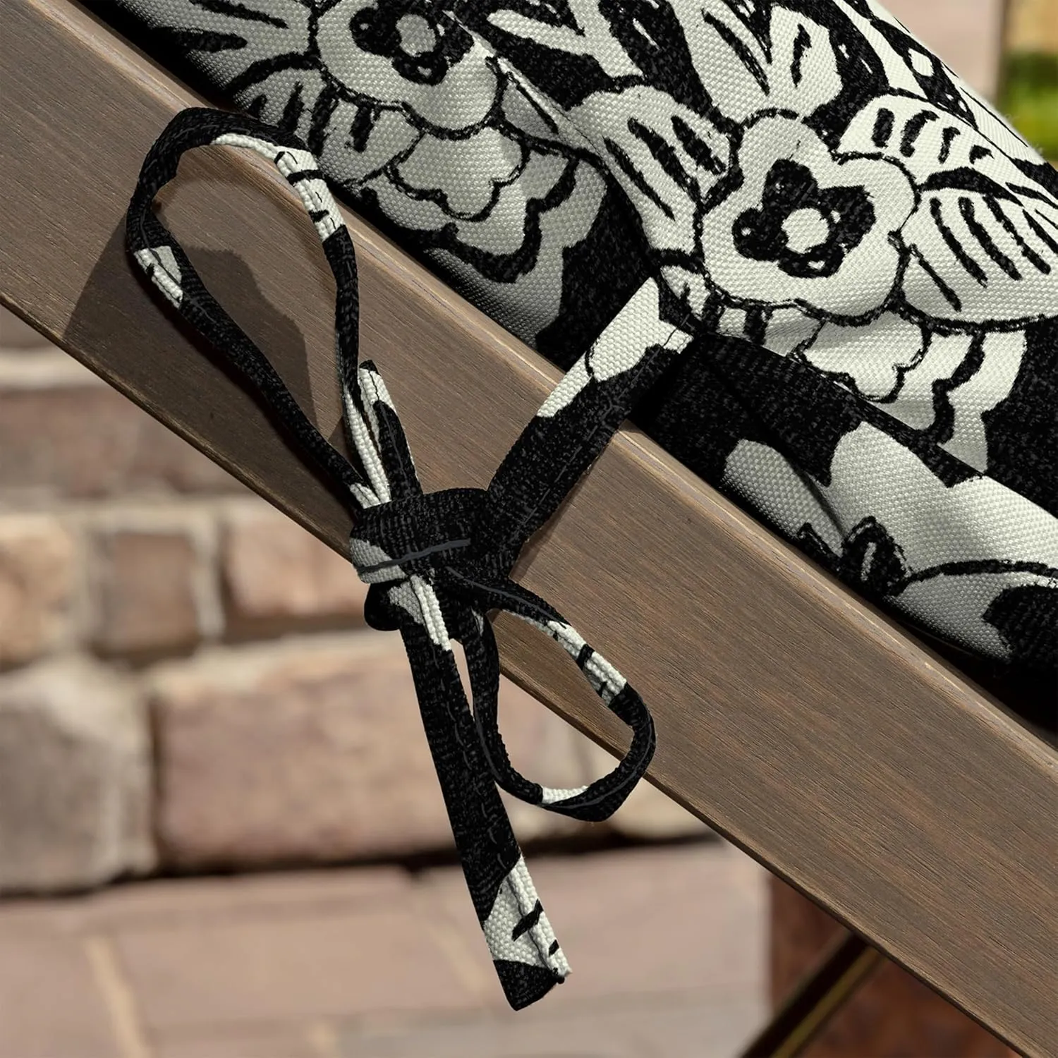 Arden Foam Outdoor Chaise Lounge Cushion, 21 x 72, Made with ProFoam, Rain-Proof, Fade Resistant, Ashland Black Jacobean