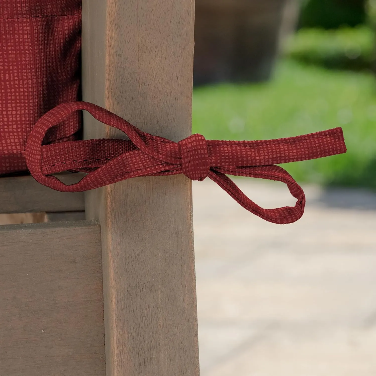 Arden Foam Outdoor Dining Seat Cushion, 19 x 19, Made with ProFoam, Rain-Proof, Fade Resistant, Ruby Red Leala