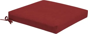 Arden Foam Outdoor Dining Seat Cushion, 19 x 19, Made with ProFoam, Rain-Proof, Fade Resistant, Ruby Red Leala