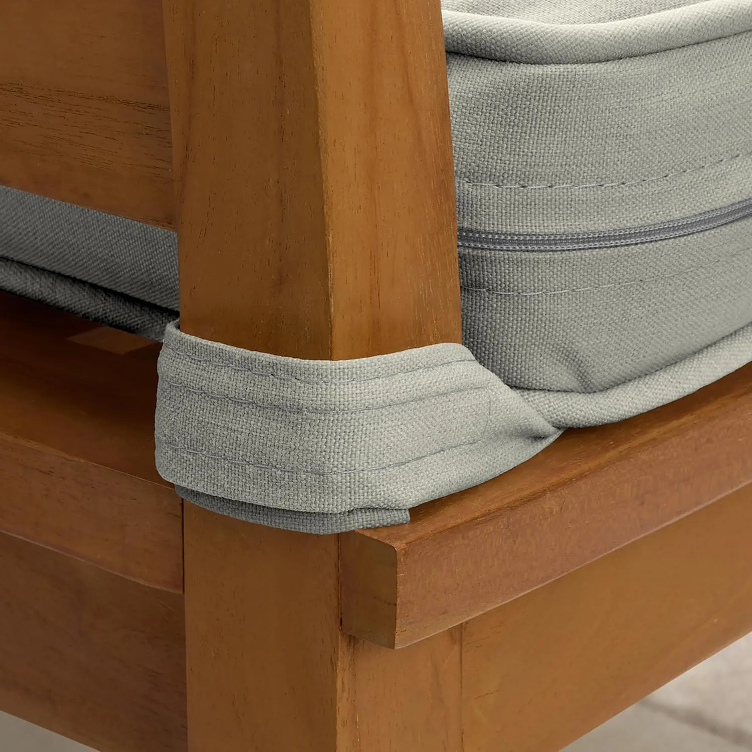 Arden Foam Outdoor Double Welted Dining Seat Cushion, 19 x 19, Made with ProFoam, Rain-Proof, Fade Resistant, Cream Woven Solid