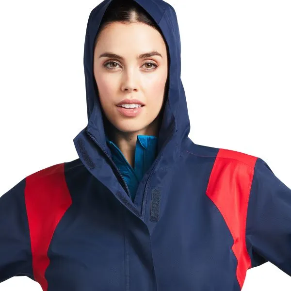 Ariat Team Blue, Red and White Spectator Waterproof Womens Jacket 10039216