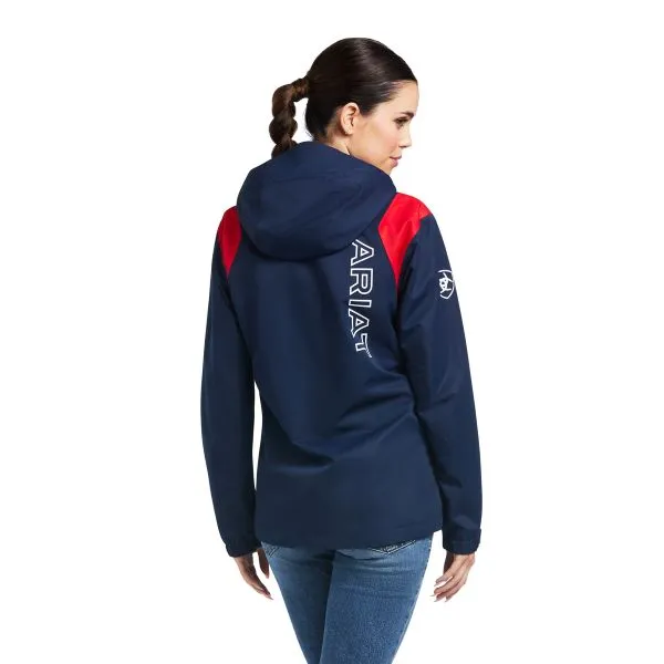 Ariat Team Blue, Red and White Spectator Waterproof Womens Jacket 10039216