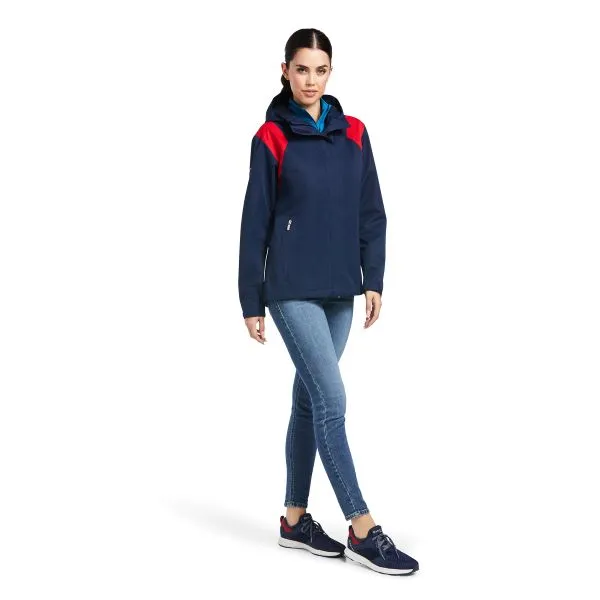Ariat Team Blue, Red and White Spectator Waterproof Womens Jacket 10039216