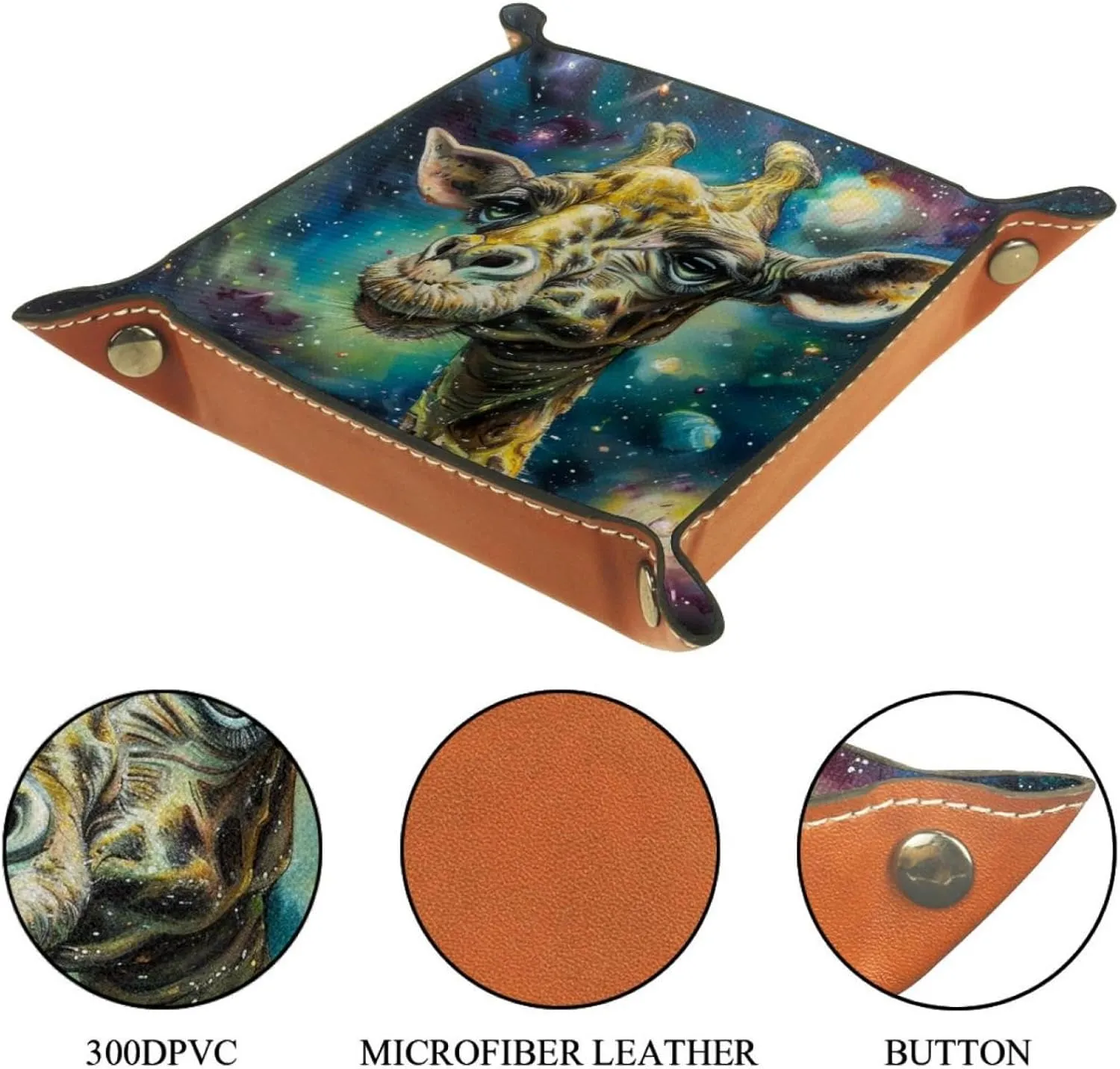 Art Galaxy Elk Small Stacking Jewelry Organizer Trays, Desk Drawer Organizer Tray and Earring Tray for Women and Girls