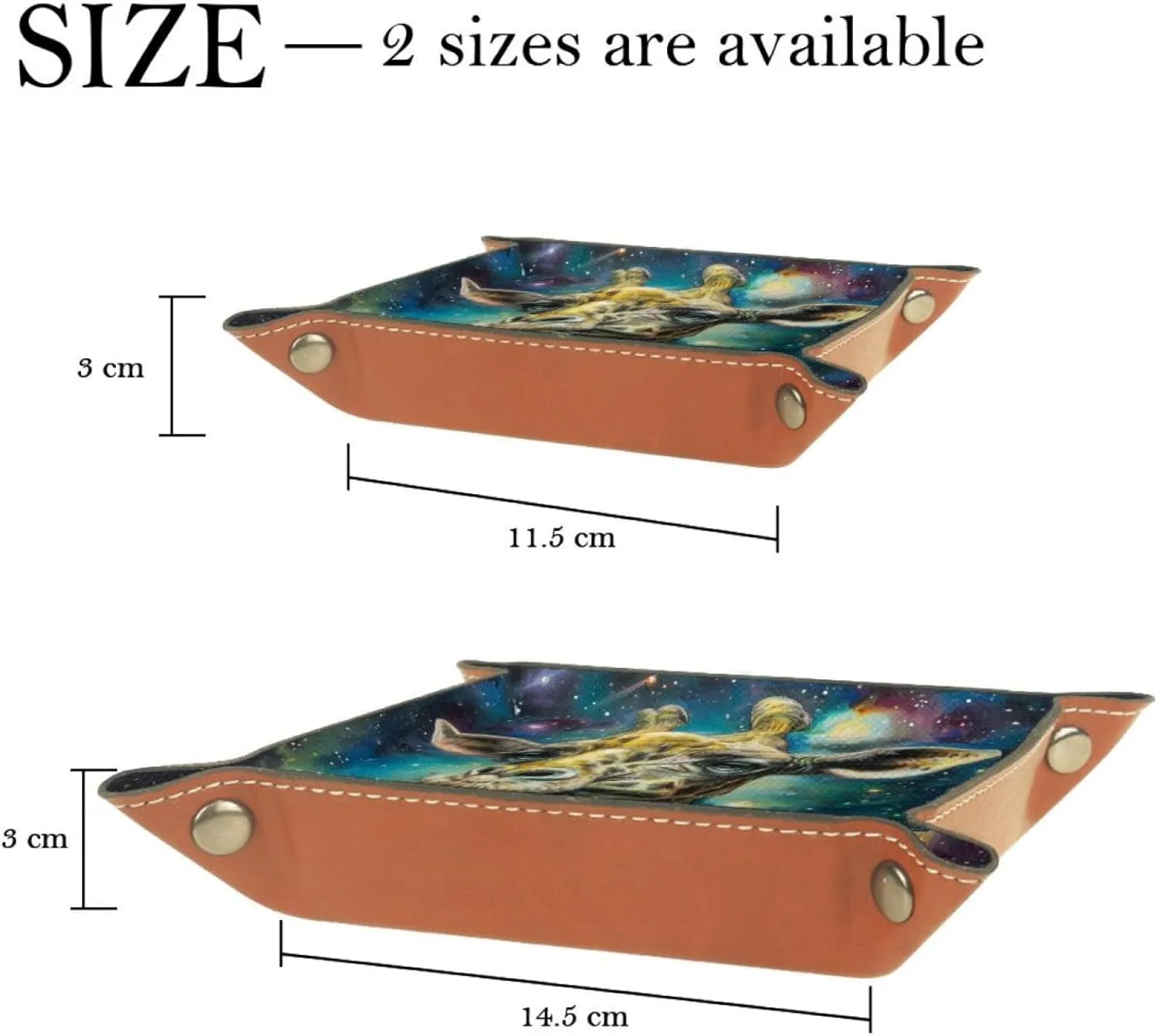 Art Galaxy Elk Small Stacking Jewelry Organizer Trays, Desk Drawer Organizer Tray and Earring Tray for Women and Girls