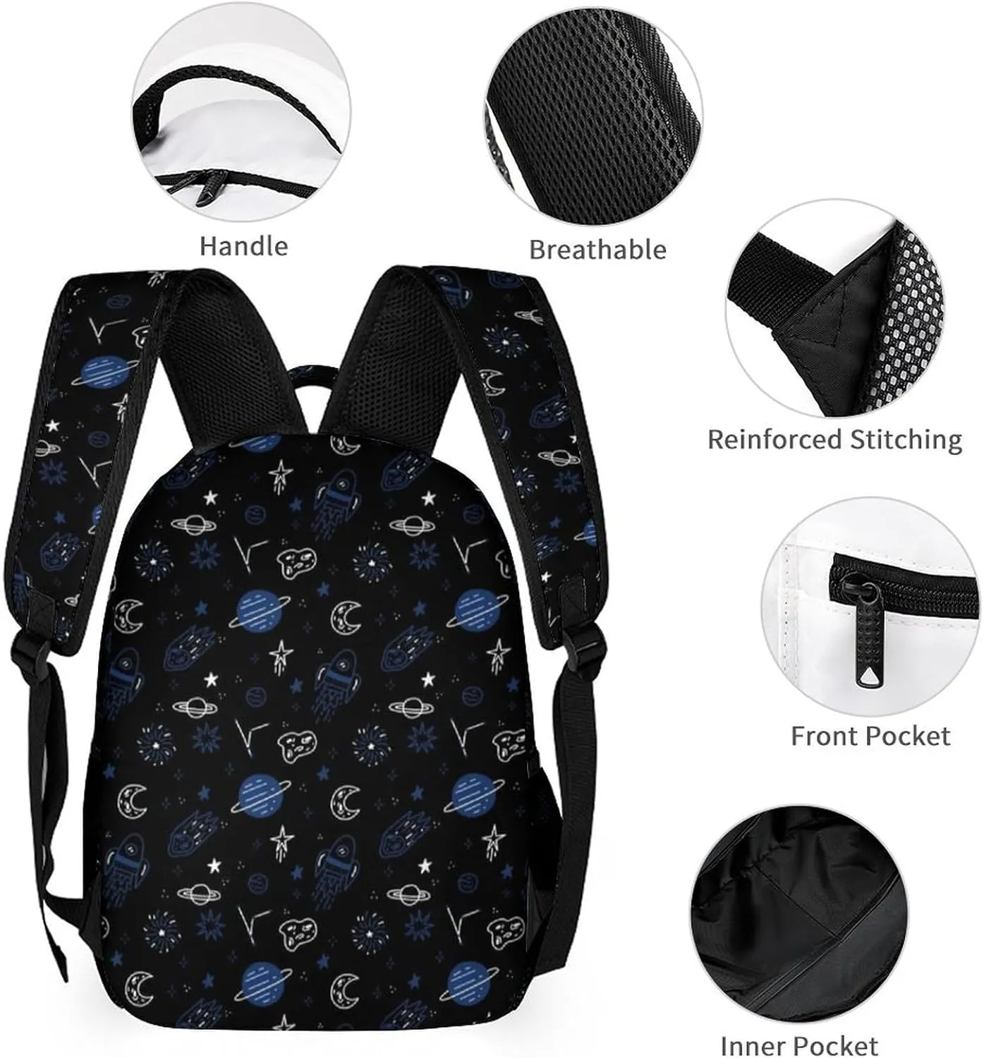 Artsadd Personalized Backpack for Boys Kids Lunch Bag Box Sets Custom Name School Bag for Preschool Kindergarten Elementary Back to School Gift for Son