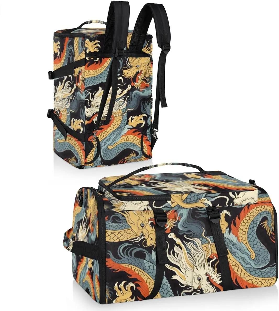 Asian Dragon Travel Backpack Carry On Flight Approved for Men Women, Lightweight Large Luggage Weekender Casual Daypack Backpacks Duffle Bags for Traveling Airplane