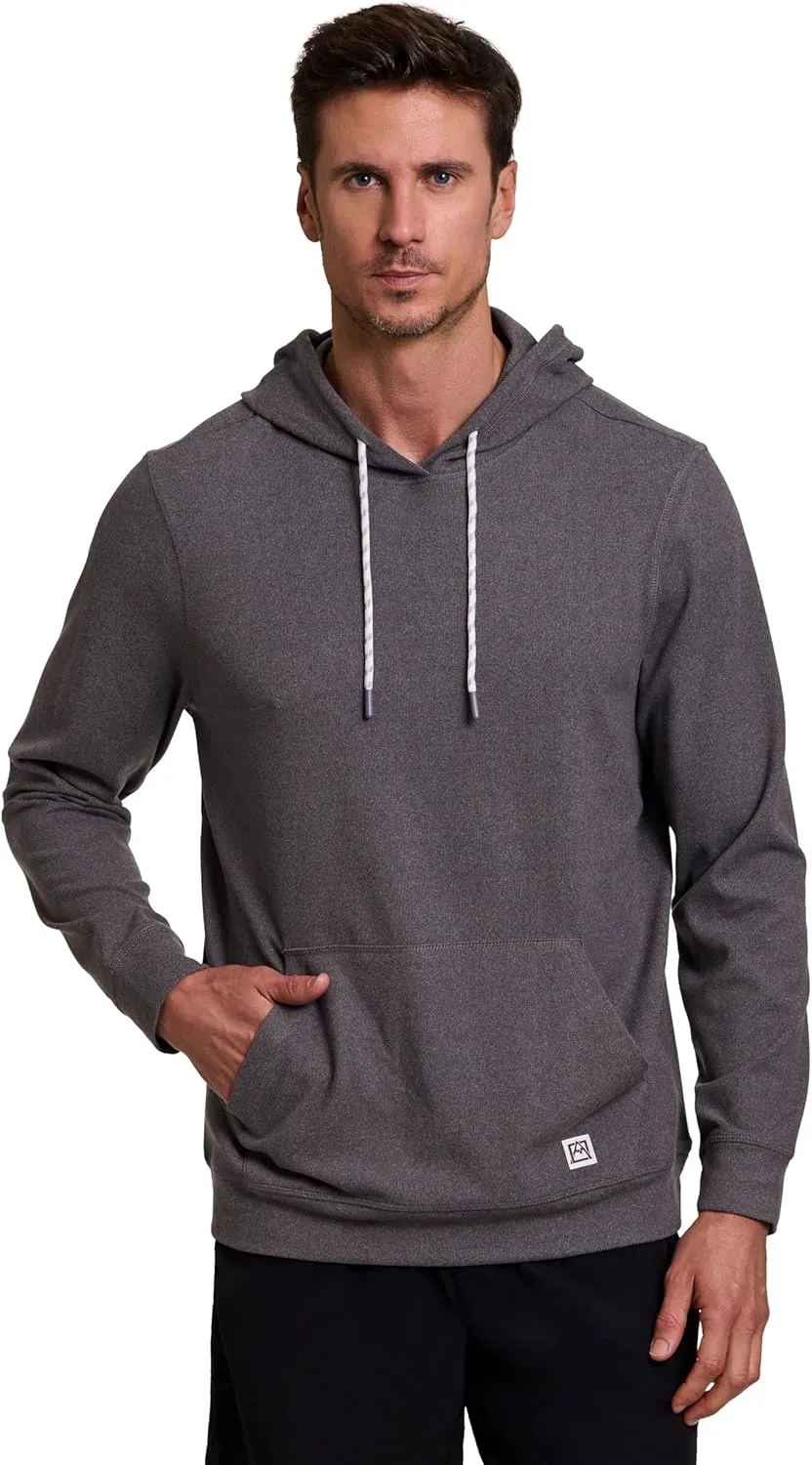 Avalanche Men's Lightweight Fleece Hoodie with Pocket Soft Fleece Sweatshirt for Men Relaxed Fit Hooded Sweatshirt for Hiking