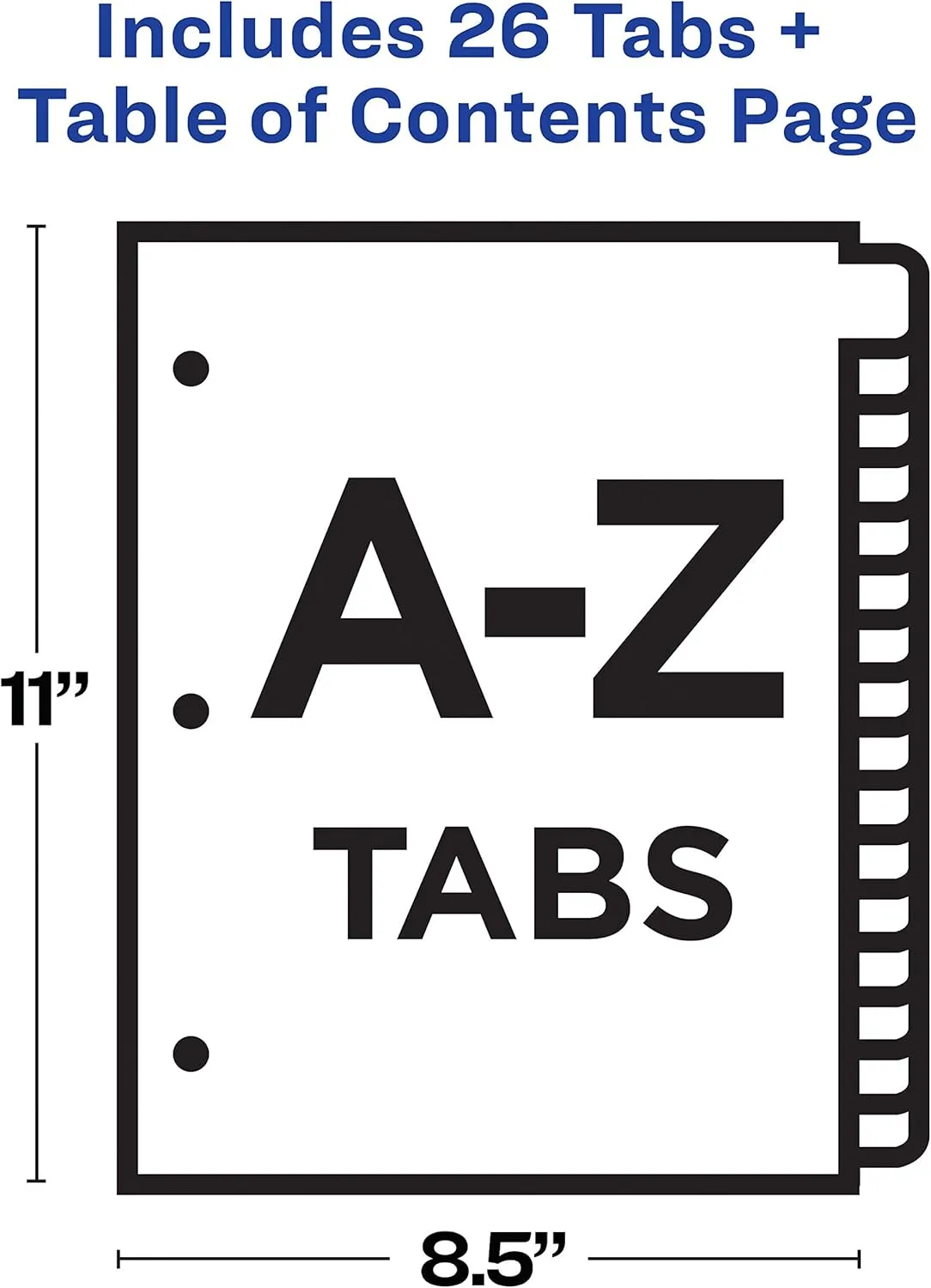 Avery A-Z Tab Dividers for 3 Ring Binders, Page Dividers, Binder Organizer, Customizable Table of Contents, Multicolor, 3 Sets (44225)