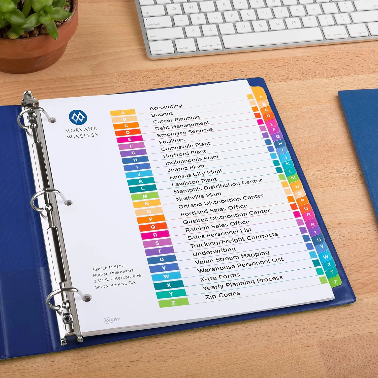 Avery A-Z Tab Dividers for 3 Ring Binders, Page Dividers, Binder Organizer, Customizable Table of Contents, Multicolor, 3 Sets (44225)