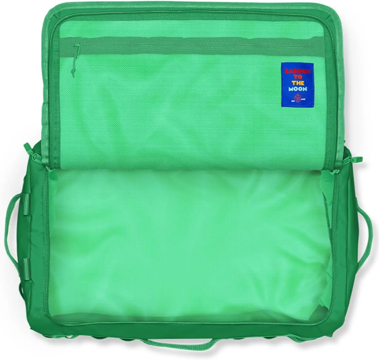Baboon to the Moon Go-Bag Big Duffle Bag - Stylish, Compact, Large Travel Bag Lightweight, Durable, Water-Resistant for Men and Women (Green)