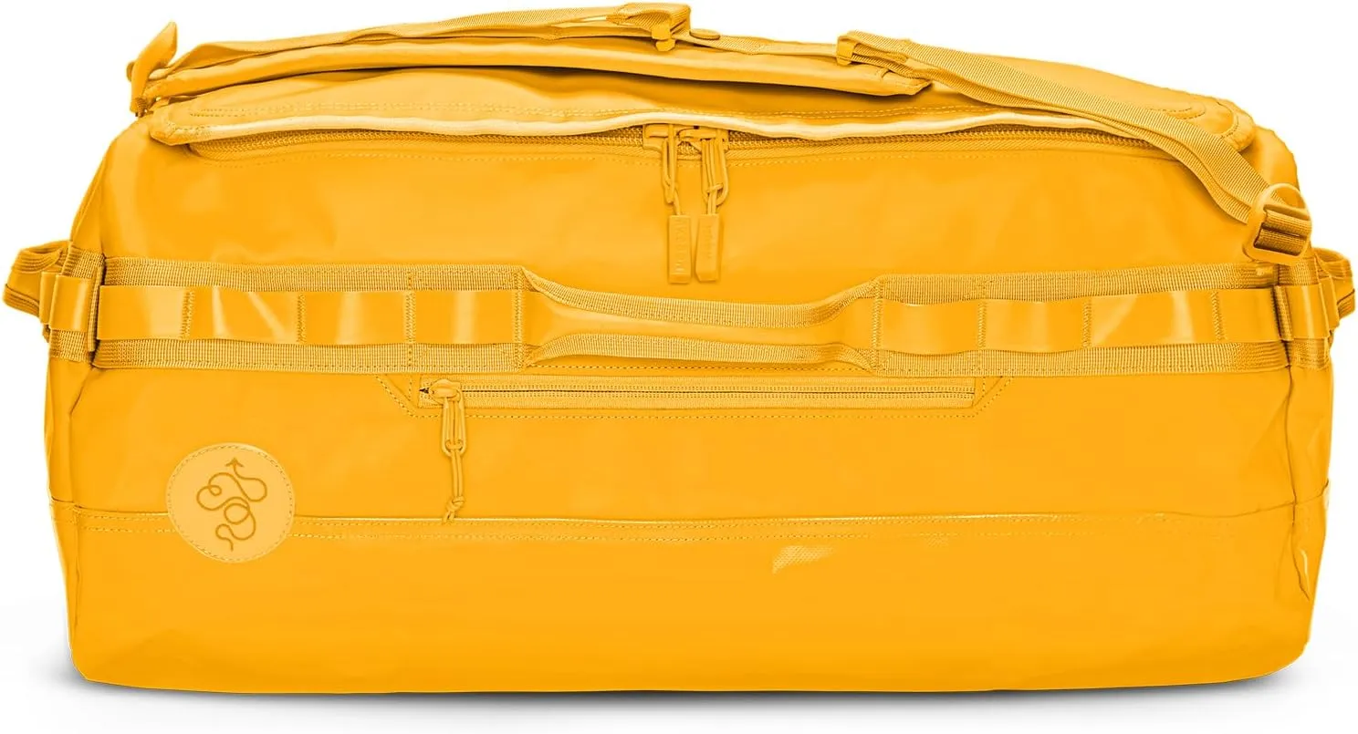 Baboon to the Moon Go-Bag Big Duffle Bag - Stylish, Compact, Large Travel Bag Lightweight, Durable, Water-Resistant for Men and Women (Yellow)