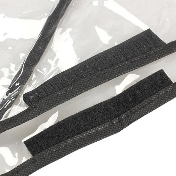 Baby Rain Wind Snow Sleet Shield Cover for Single Jogger Stroller Transparent & Black