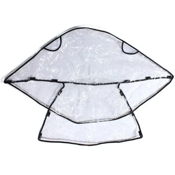 Baby Rain Wind Snow Sleet Shield Cover for Single Jogger Stroller Transparent & Black