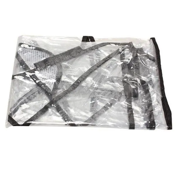 Baby Rain Wind Snow Sleet Shield Cover for Single Jogger Stroller Transparent & Black