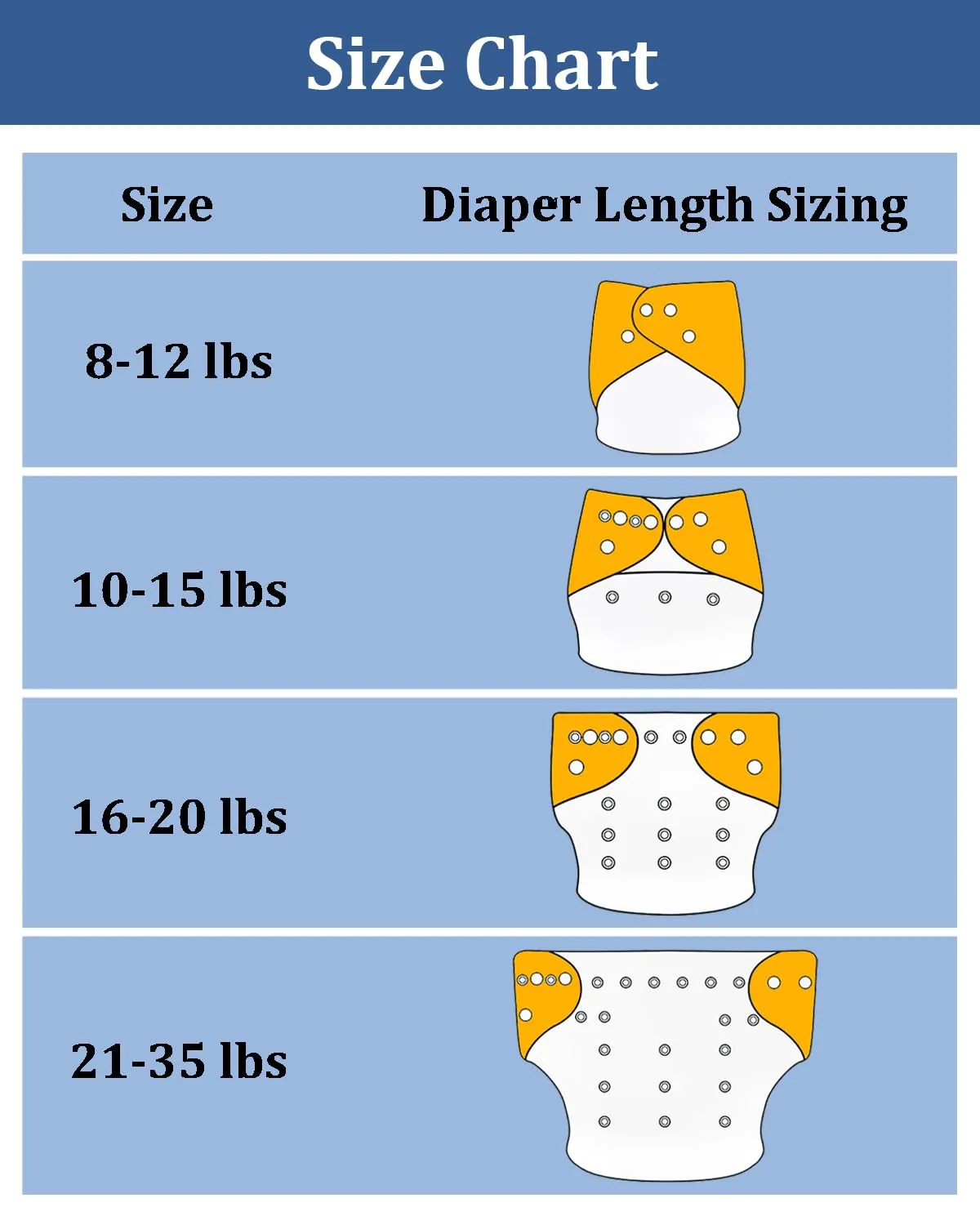 babygoal Cloth Diapers Pack of 13, Baby Reusable Washable Pocket Nappy, 6pcs Diapers 6pcs Rayon from Bamboo Inserts Wet Bag 6FB08-MB-B
