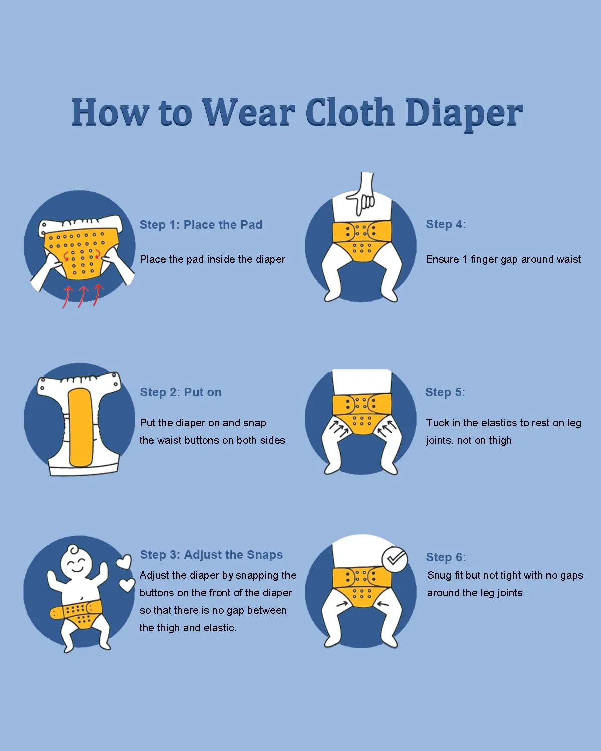 babygoal Cloth Diapers Pack of 13, Baby Reusable Washable Pocket Nappy, 6pcs Diapers 6pcs Rayon from Bamboo Inserts Wet Bag 6FB08-MB-B