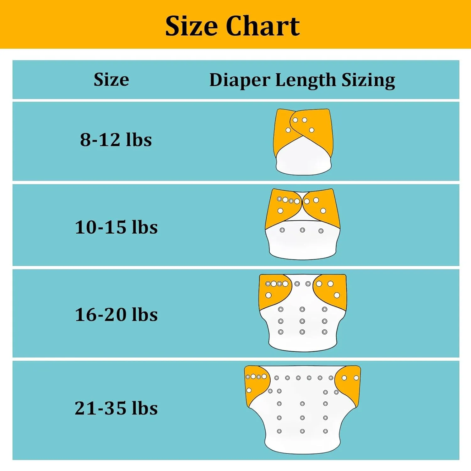 babygoal Reusable Cloth Diapers 6 Pack 6pcs Microfiber Inserts 4pcs Rayon from Bamboo Inserts, One Size Adjustable Washable Pocket Nappy Covers for Baby Boys,Rash-Free
