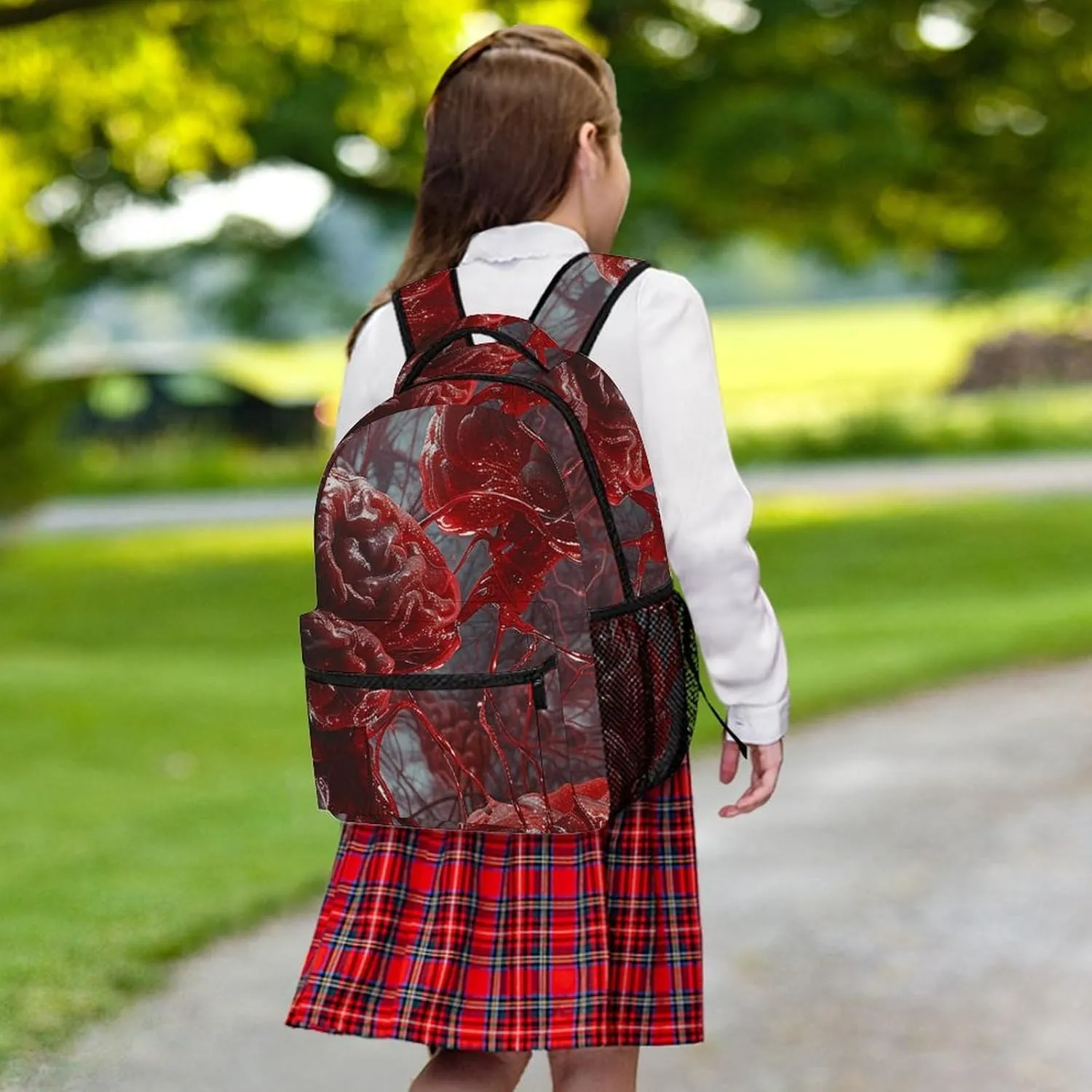 Backpack for Women Men Travel Red Brain Nerve Daypack Lightweight Laptop Bag Carry On Backpacks for Work