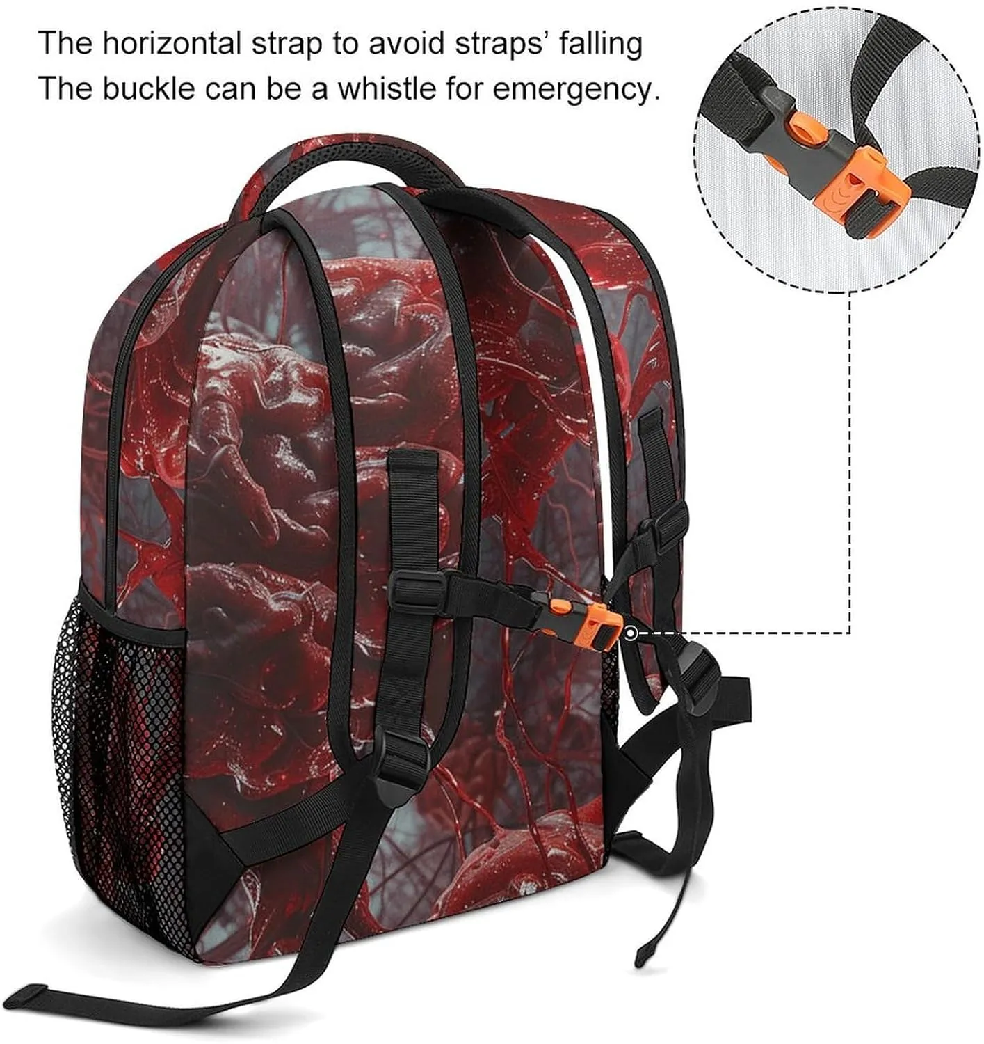Backpack for Women Men Travel Red Brain Nerve Daypack Lightweight Laptop Bag Carry On Backpacks for Work