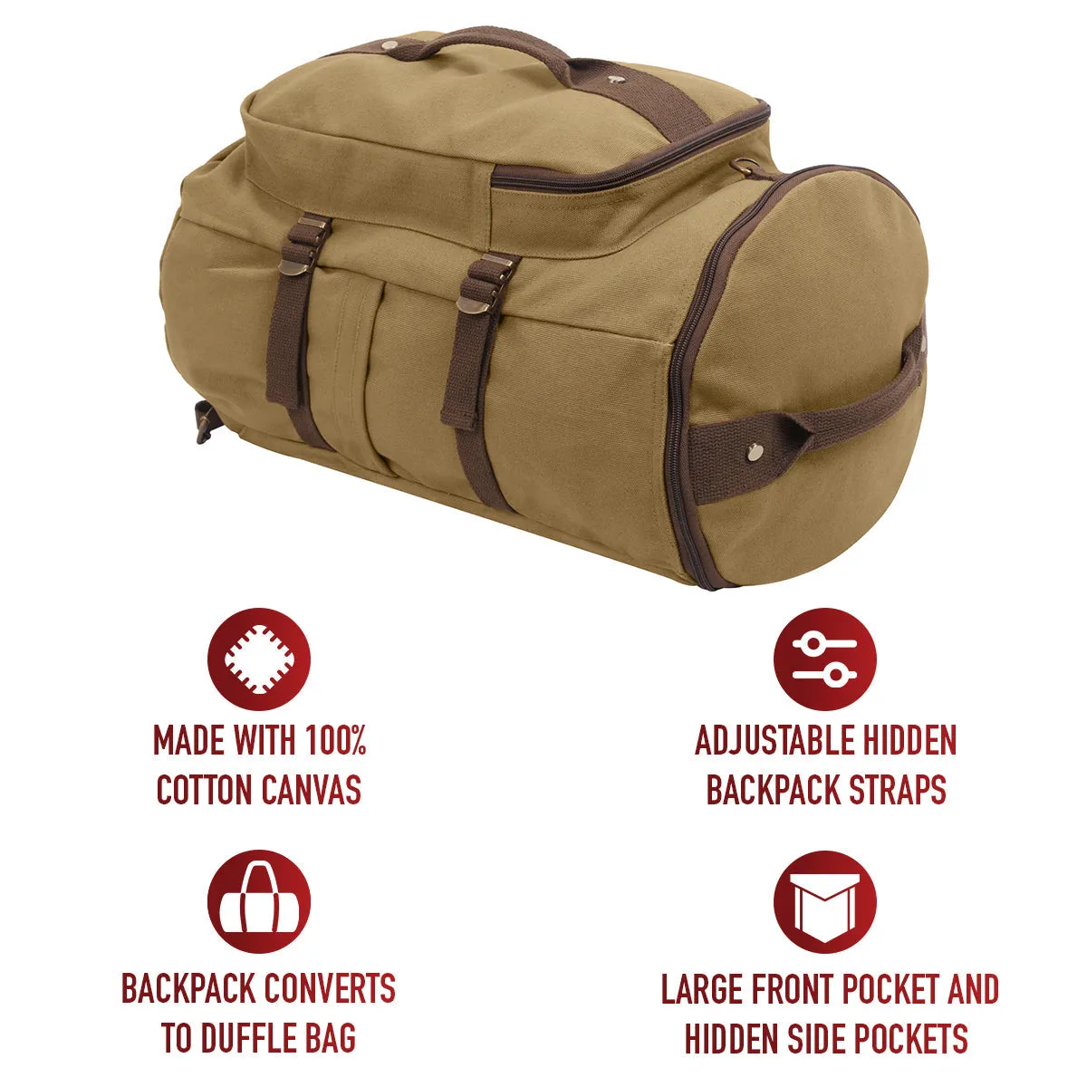 Backpack - Inches Award-winning Tech-powered Duffle Canvas 19 / Convertible Rothco