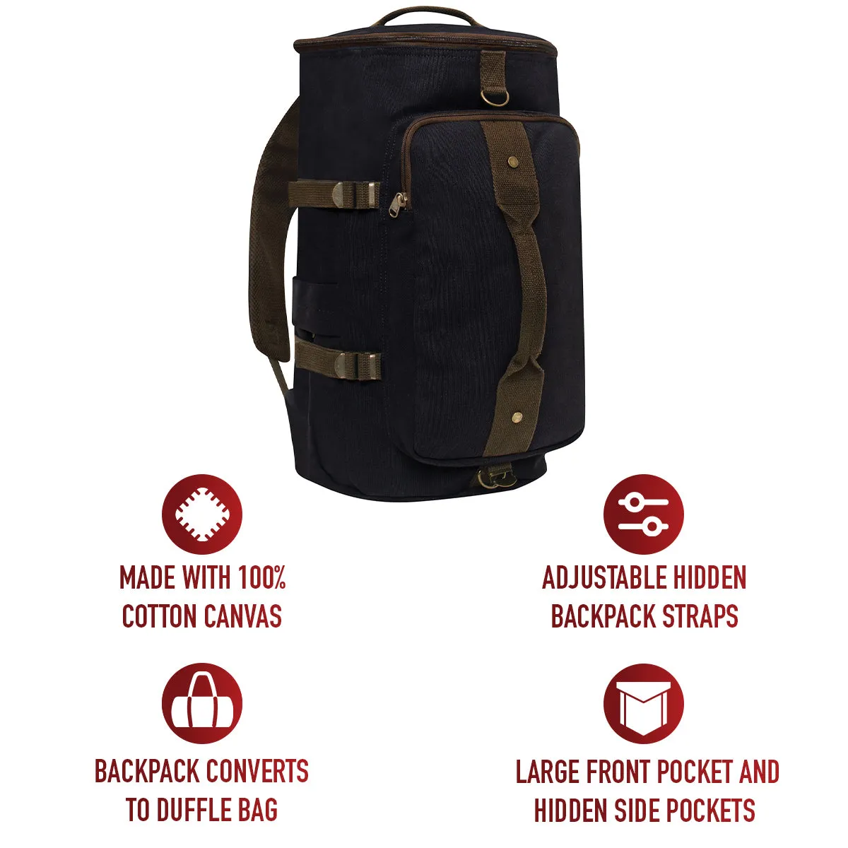 Backpack - Inches Award-winning Tech-powered Duffle Canvas 19 / Convertible Rothco
