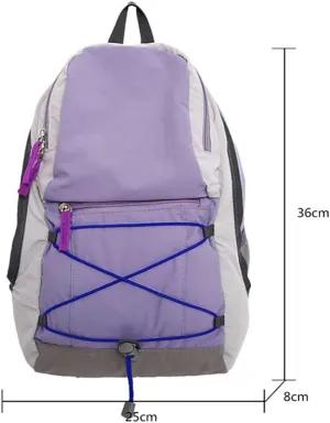 Backpack Outdoor Hiking Daypack Lightweight Travel Shoulder Pack Small Size Rucksack for Trekking Camping and Daily Use (Purple)