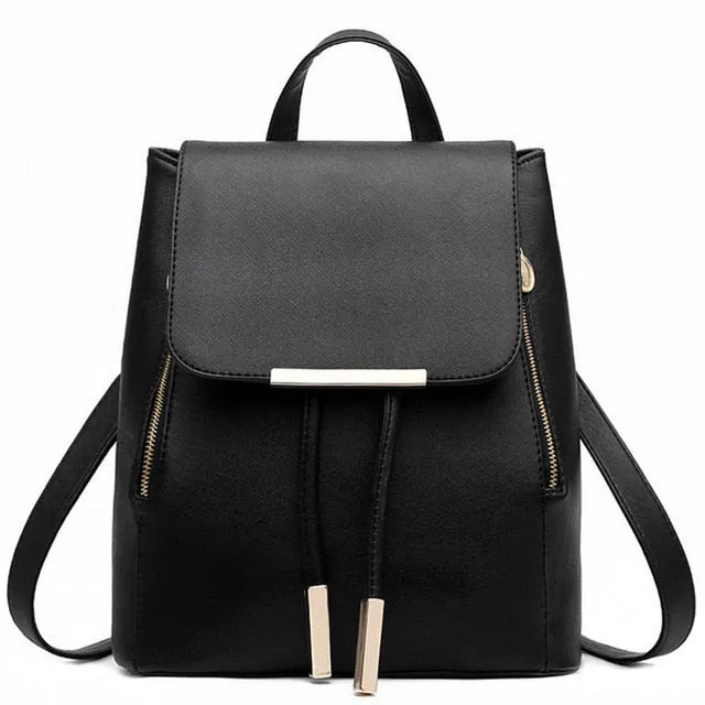 Backpack Women Pu Leather Female Backpacks Teenager School Mochila Feminina Rucksack Mochilas Mujer