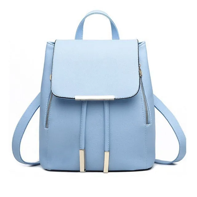 Backpack Women Pu Leather Female Backpacks Teenager School Mochila Feminina Rucksack Mochilas Mujer