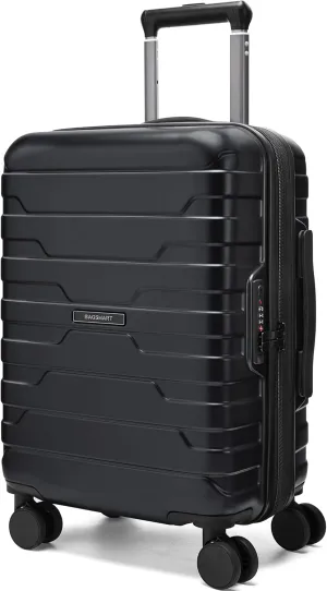 BAGSMART Carry On Luggage 22x14x9 Airline Approved with TSA Lock,20 Inch Lightweight Luggage with Spinner Wheels,100% PC Hard Shell Carry On Suitcases for Men Women,Black