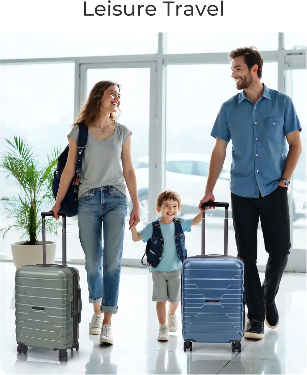 BAGSMART Carry On Luggage 22x14x9 Airline Approved with TSA Lock,20 Inch Lightweight Luggage with Spinner Wheels,100% PC Hard Shell Carry On Suitcases for Men Women,Dark Blue