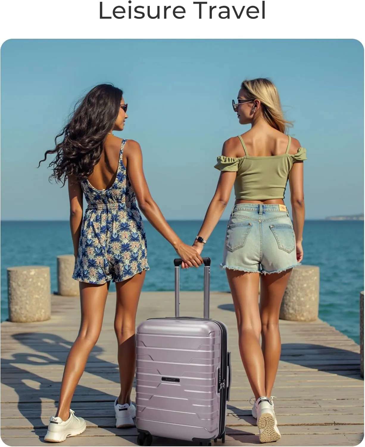 BAGSMART Carry On Luggage 22x14x9 Airline Approved with TSA Lock,20 Inch Lightweight Luggage with Spinner Wheels,100% PC Hard Shell Carry On Suitcases for Men Women,Gray