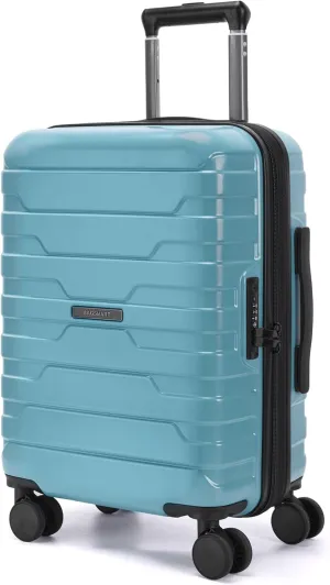 BAGSMART Carry On Luggage 22x14x9 Airline Approved with TSA Lock,20 Inch Lightweight Luggage with Spinner Wheels,100% PC Hard Shell Carry On Suitcases for Men Women,Teal Blue