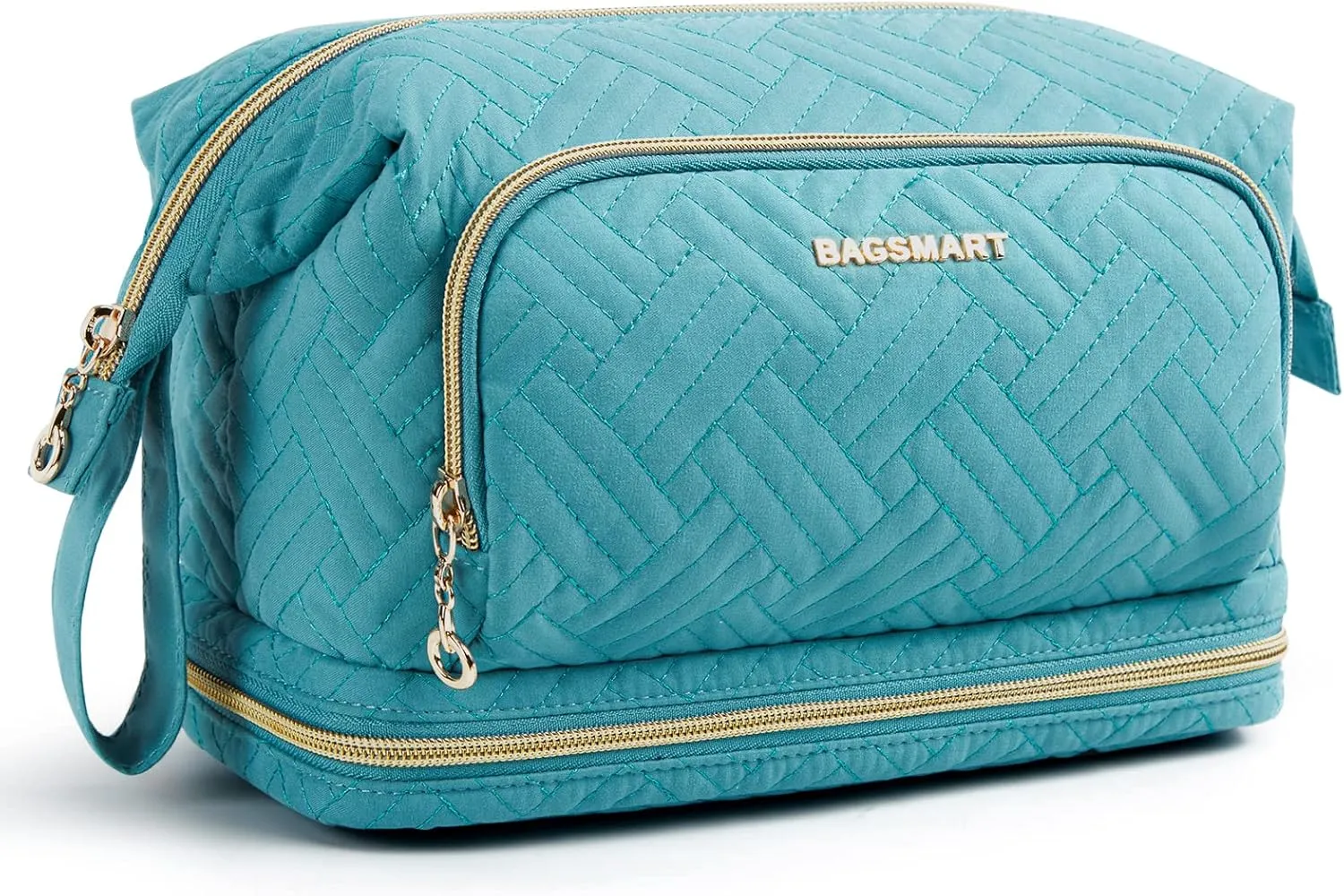 BAGSMART Travel Makeup Bag, Cosmetic Bag Make Up Organizer Case,Large Wide-open Pouch for Women Purse for Toiletries Accessories Brushes