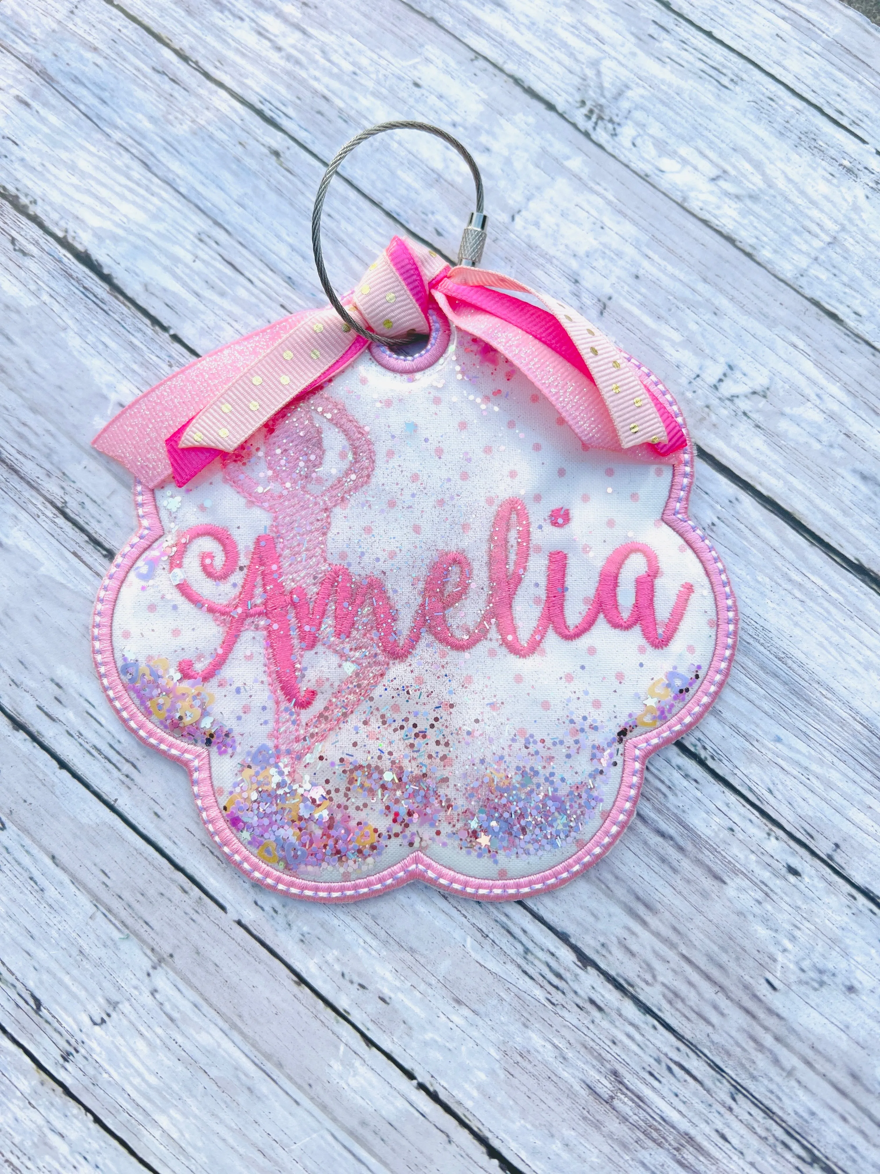 Ballerina Bag Tag Shaker