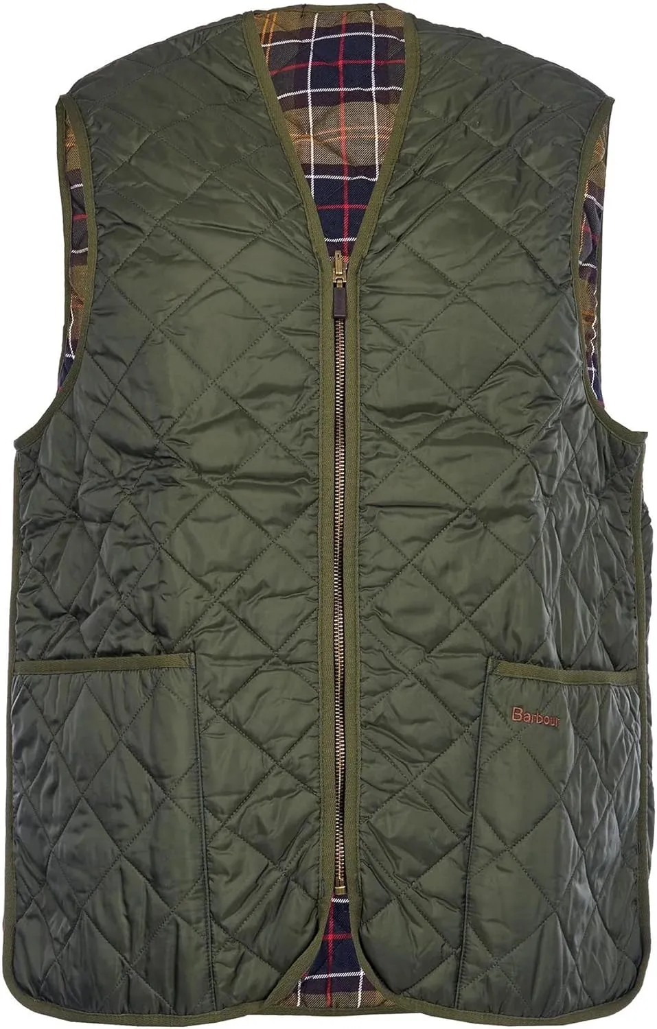 Barbour Mens Waistcoat/Zip-in Liner - Quilted 38 Olive