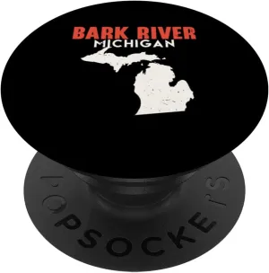 Bark River Michigan USA State America Travel Michiganian PopSockets Swappable PopGrip