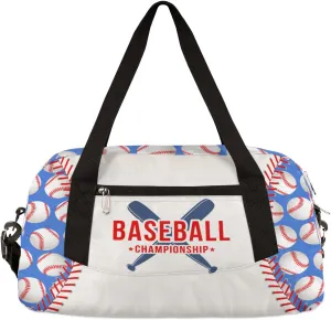 Baseball Stitches Kids Duffel Bag for Girls Boys Teens, Softball Design Dance Bag Overnight Small Duffel Bag Carry On Weekend Sports Gym Travel Bag for School Practice Gymnastics Ballet
