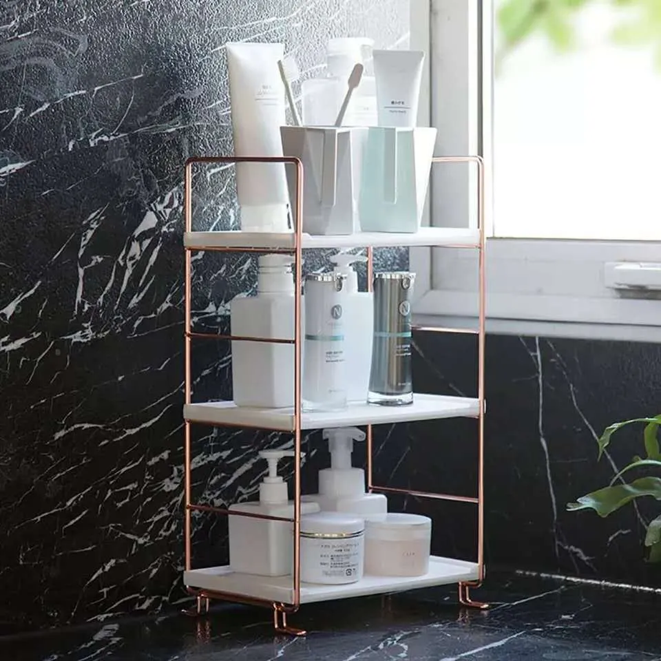 Bathroom shelf storage rack