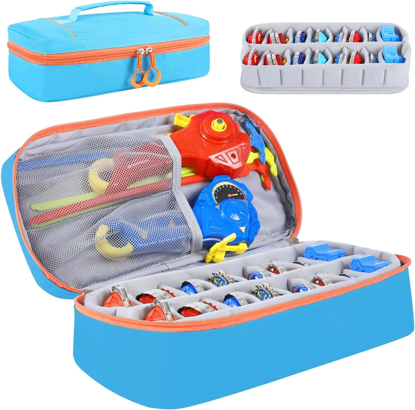 Battling Top Storage Bag, Burst Spinning Tops Storage Organizer Battle Tops Case, Portable Carrying Organizer for Burst Gyros Spinning Top and Launcher, Bag Only