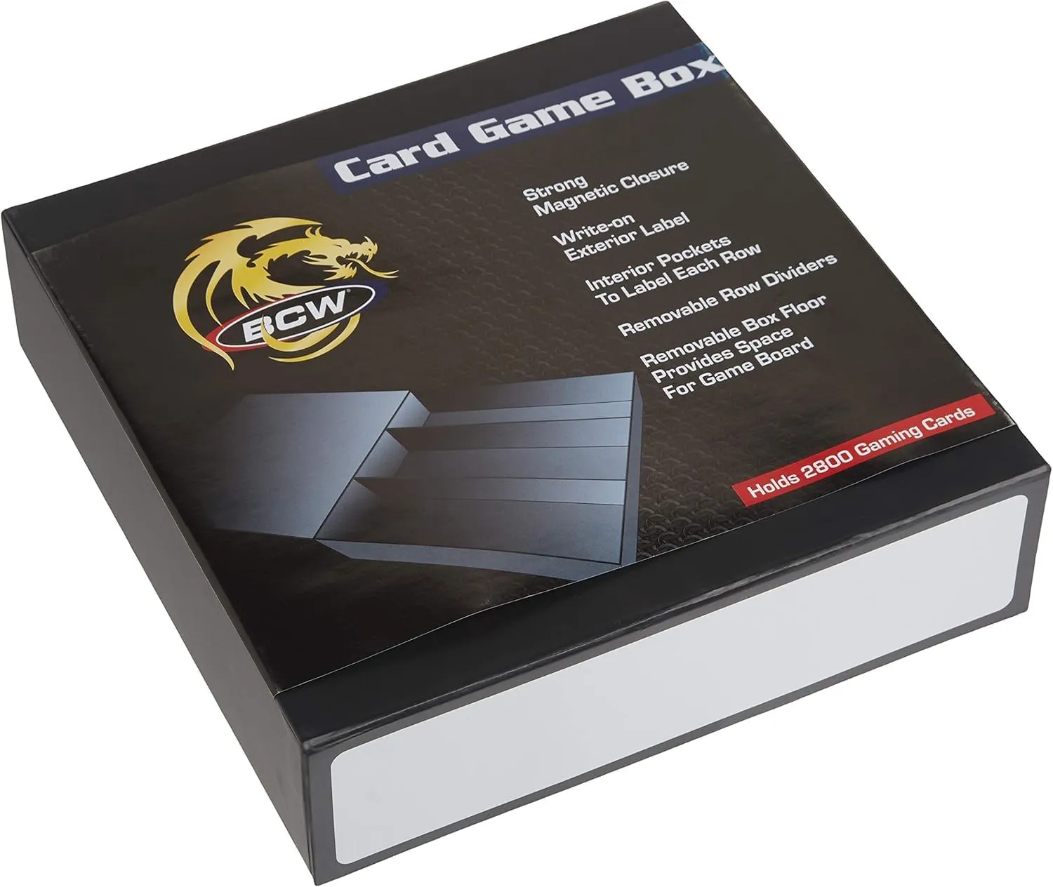 BCW 3-Row Storage Box | Cardboard Organizer for Trading, Sports & Baseball Collections | Holds 2,800 Unsleeved or 1,500 Sleeved