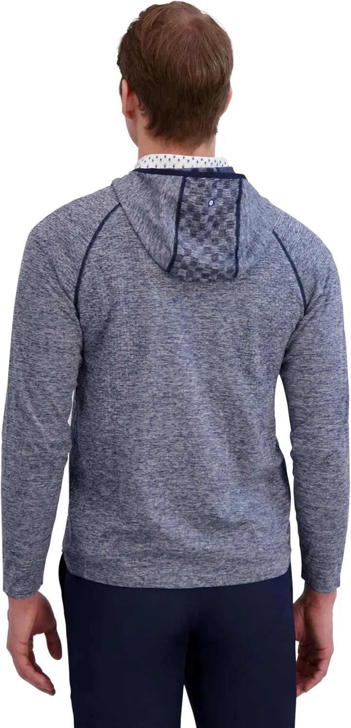 Ben Sherman Men's Quarter Zip Pullover Hooded Sweater – Lightweight, Casual, Work, Golf & Everyday Wear