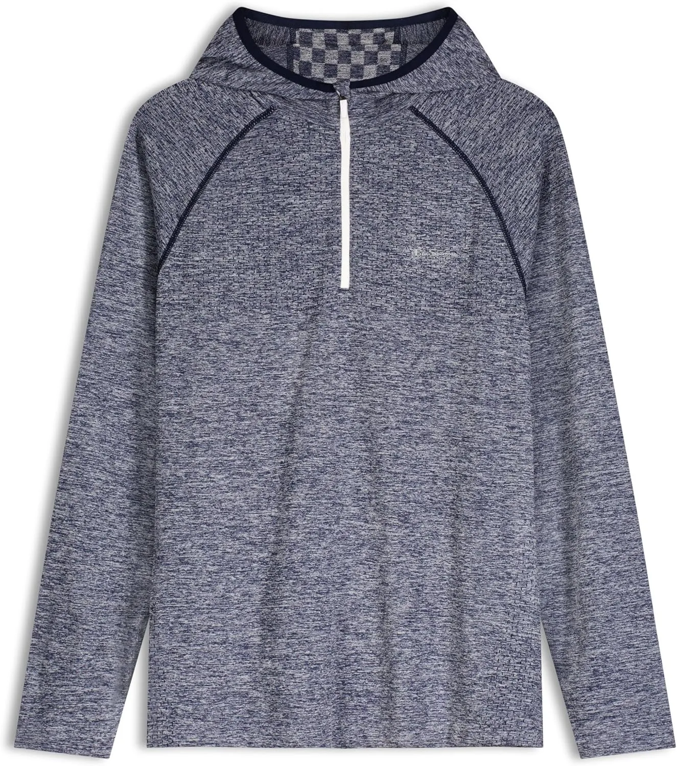 Ben Sherman Men's Quarter Zip Pullover Hooded Sweater – Lightweight, Casual, Work, Golf & Everyday Wear