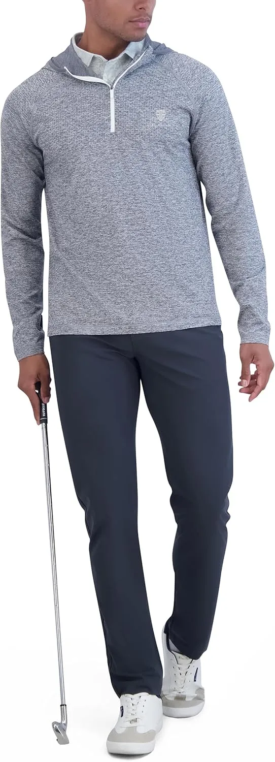 Ben Sherman Men's Quarter Zip Pullover Hooded Sweater – Lightweight, Casual, Work, Golf & Everyday Wear