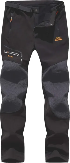 BenBoy Men's Snow Ski Outdoor Waterproof Windproof Fleece Cargo Hiking Pants